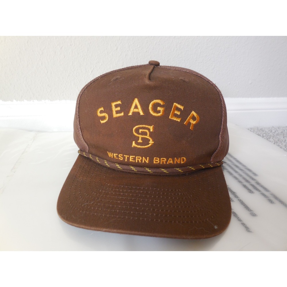 Seager Camouflage Adjustable Snapback rope Hat Men's Outdoor Western READ DESC